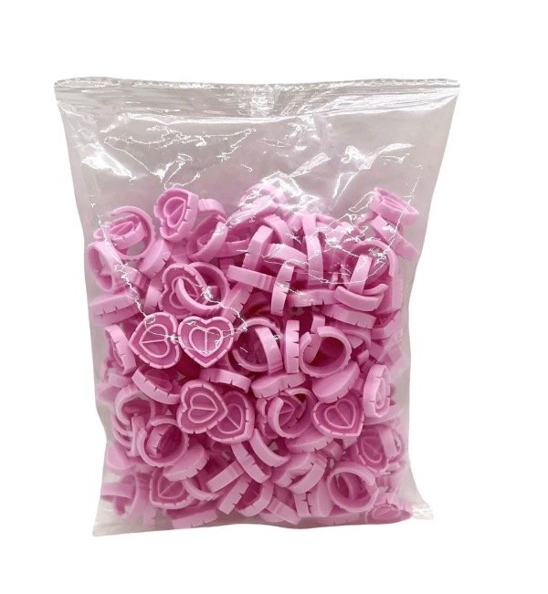 Producto - Anillos para pegamento corazón y flor varios colores