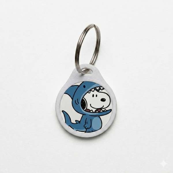 Producto - Chapita QR - Snoopy tiburon