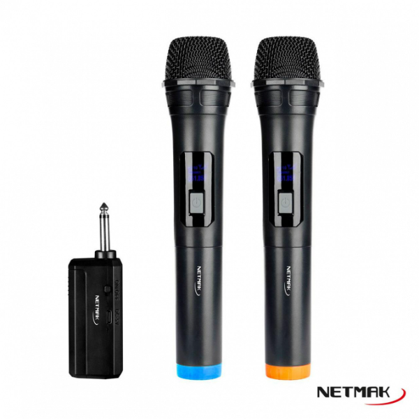 Producto - NM-MC18 Set Micrófonos Inalámbricos a pila receptor inalambrico recargable