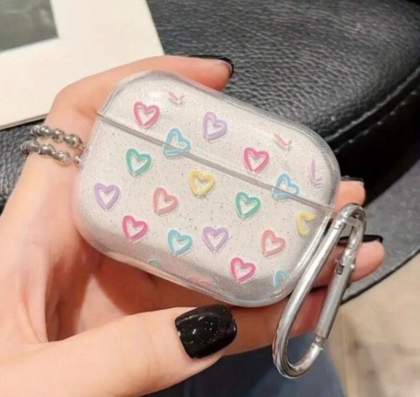 Producto - Case for airpods heart glitter