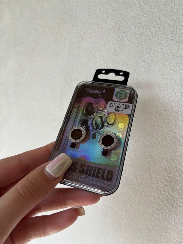 Producto - Iph 11 / 12 / 12 mini protector de camara brillo plateado