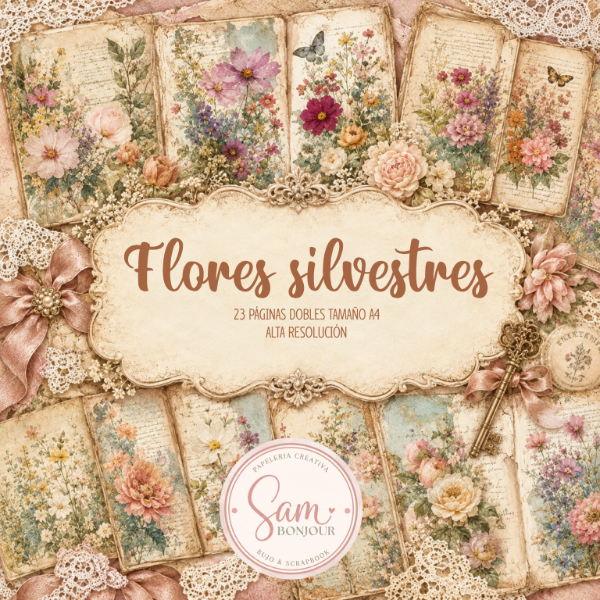 Producto - Archivo Digital: Papeles Flores Silvestres