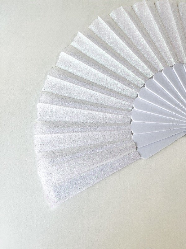 Producto - Abanico brillito blanco