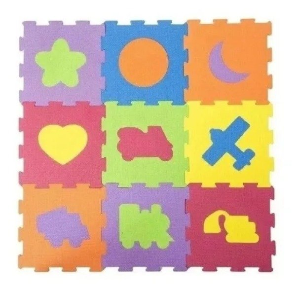 Producto - Pisos De Goma Eva Encastrables Love 9 piezas Formas