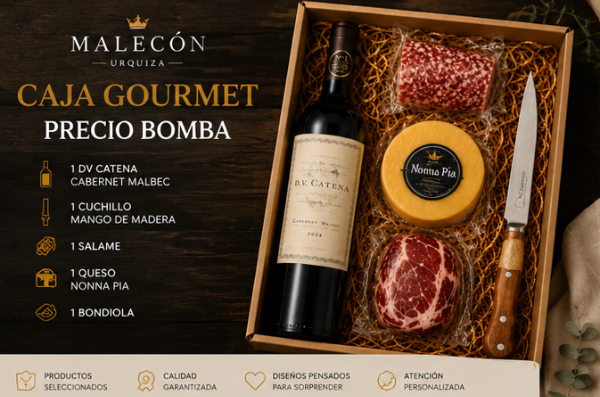 Producto - Caja Gourmet DV Catena Cabernet Malbec con Picada y Cuchillo - 2