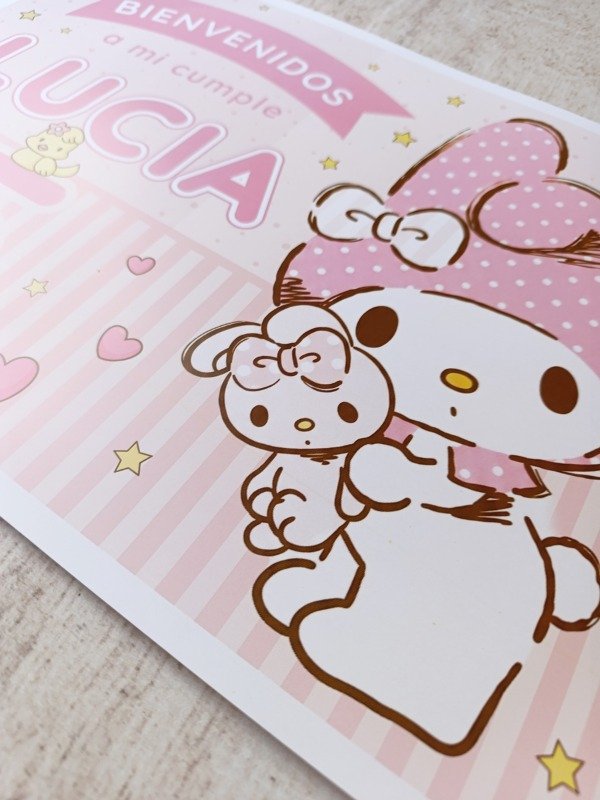Producto - [Laser] Lamina My Melody - Cartel de Bienvenida - 4