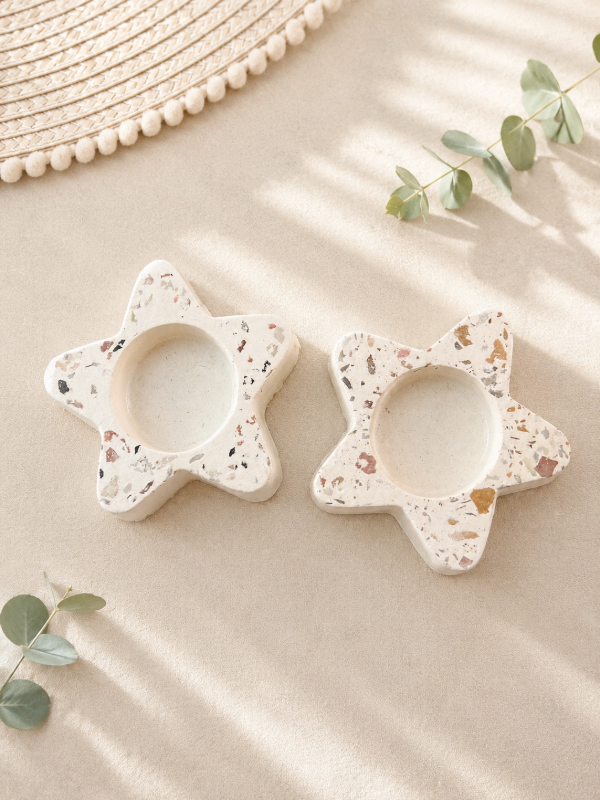 Producto - Porta vela estrella terrazo