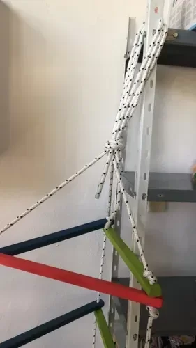 Escalera Hamaca Trepadora Madera Triangular Colgante - Oliveta
