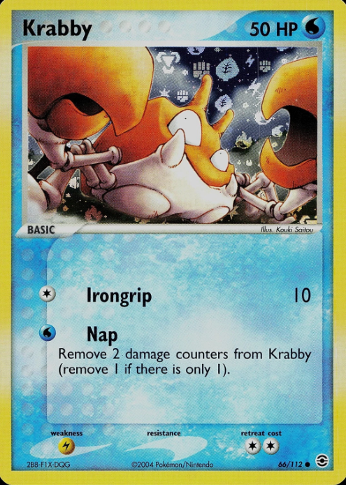 Producto - Krabby 66/112 - FireRed and LeafGreen - Reverse Special Holo