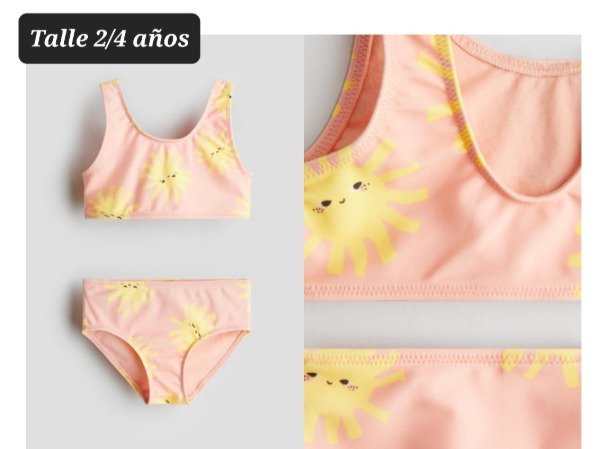 Traje de baño 2 piezas HyM talle 2/4  sol