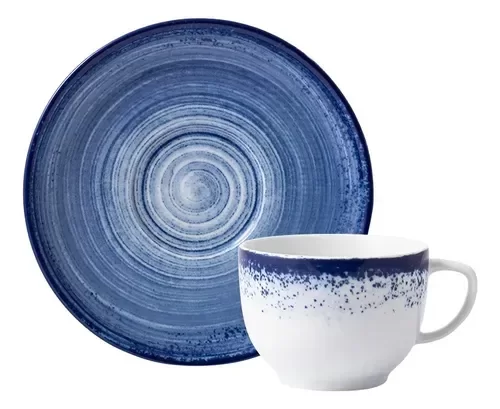 Producto - ESFERA TAZA TE C/PLATO AZUL SCHMIDT