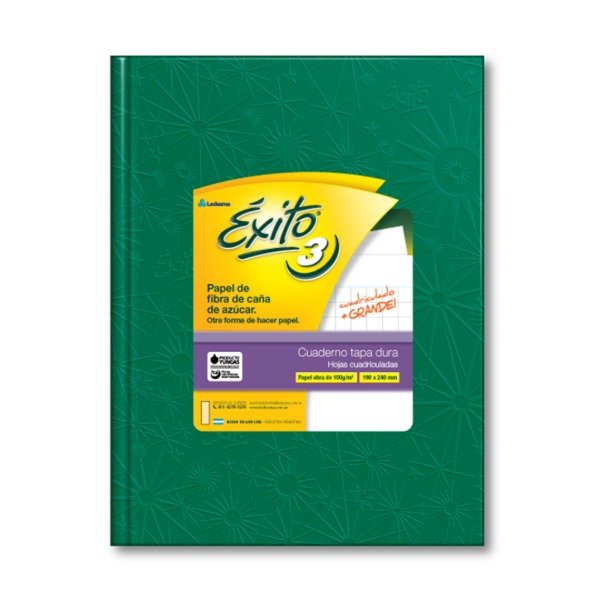 Producto - Cuaderno T/dura EXITO N3  Forrado x 50  hs CUADRO GRANDE - 2
