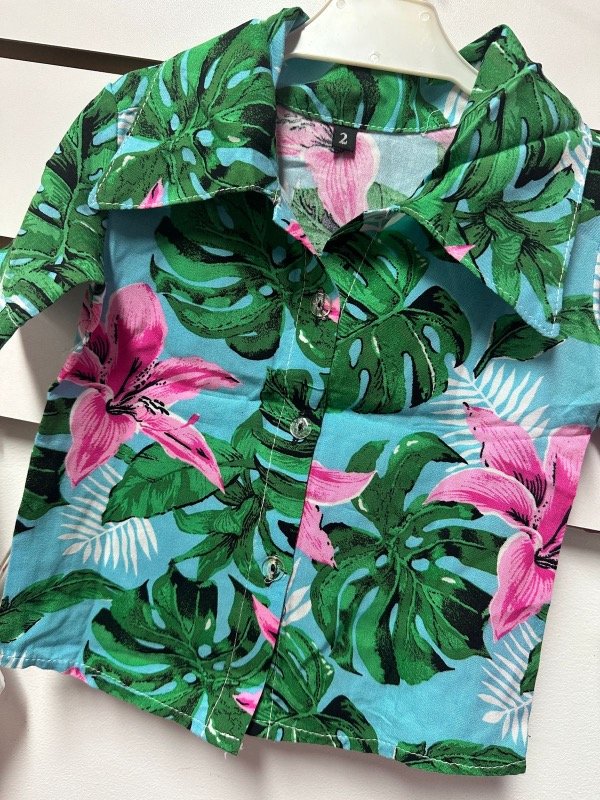 Producto - CAMISA HAWAIANA CELESTE