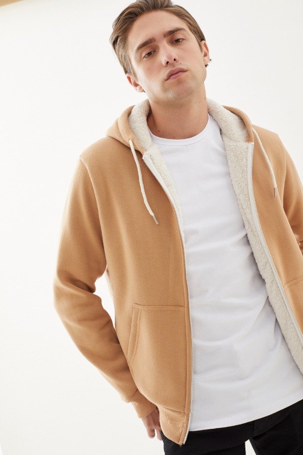 Producto - CAMPERA CON CAPUCHA CORDERITO