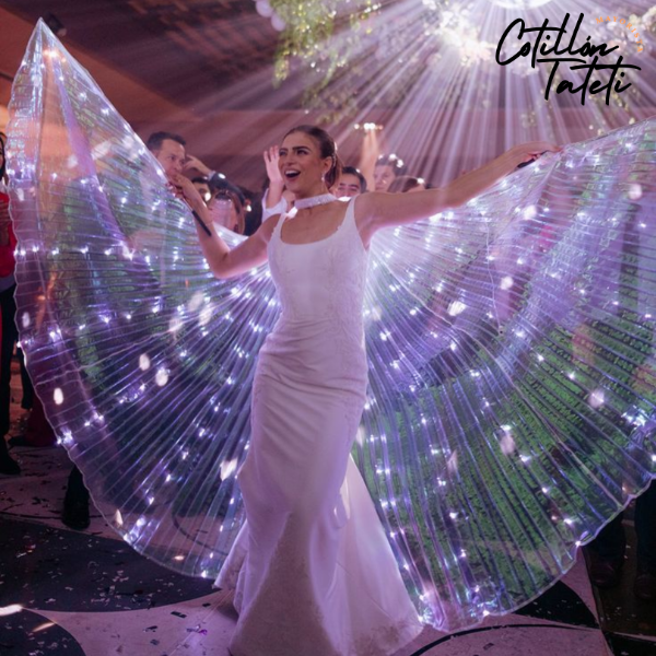 Producto - ALAS LED BLANCA - MULTICOLOR - 2 TALLES