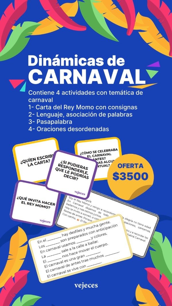 Producto - Dinámicas para Carnaval