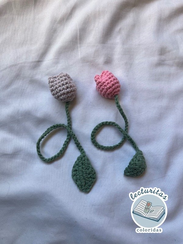 Producto - Marcapáginas de tulipán a crochet