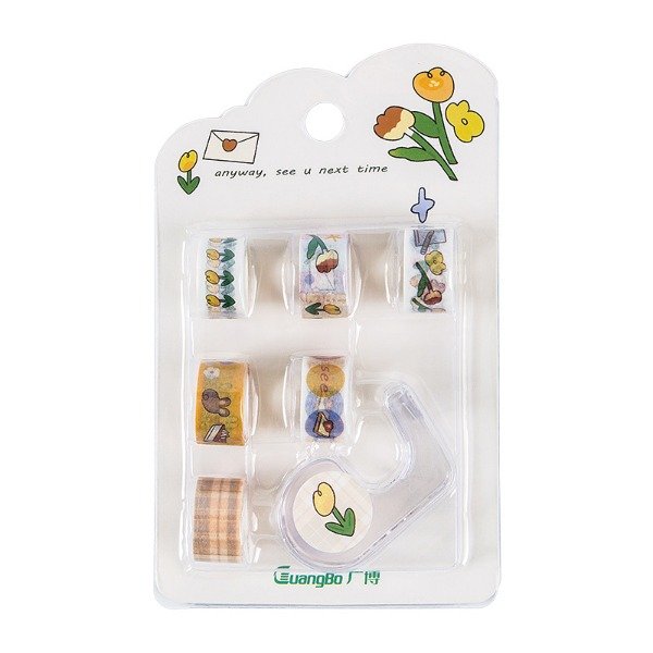Producto - Set de 6 mini cintas washi (Amarillo)