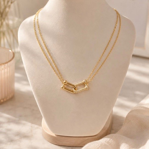 Producto - Collar eslabones TIFF Plata 925 Dorado - 0