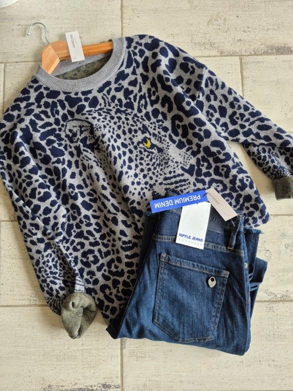 Producto - Sweater Tigre Gris/Marino