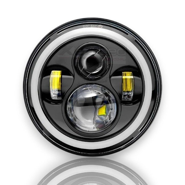 Producto - Faro Led 7 Pulgadas Con Ojo De Angel Jeep Renegade Moto Etc