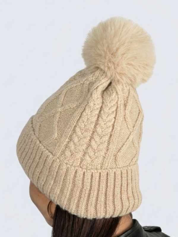 Producto - Gorro de Lana Pompón 2.0 Crudo
