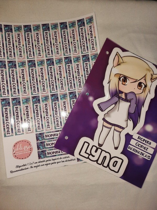 Producto - Combo N5 - Etiquetas escolares + carátulas full personalizado