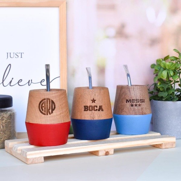 Producto - Mate madera Fútbol