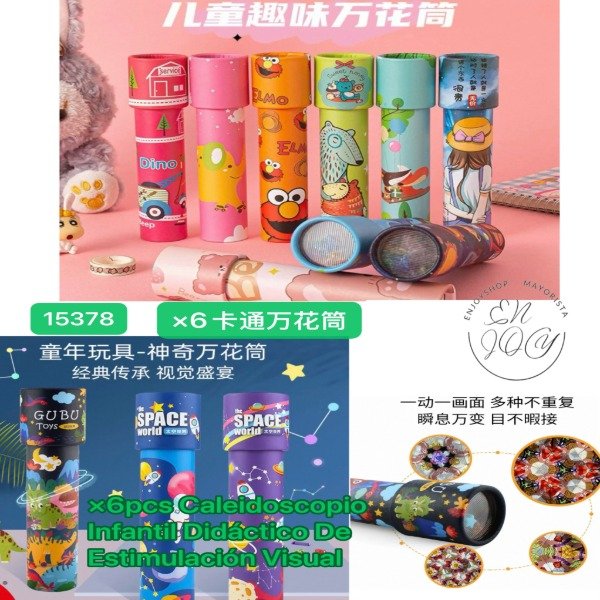 Producto - 6 Piezas Caleidoscopio Infantil Didactico De Estimulacion Visual 15378