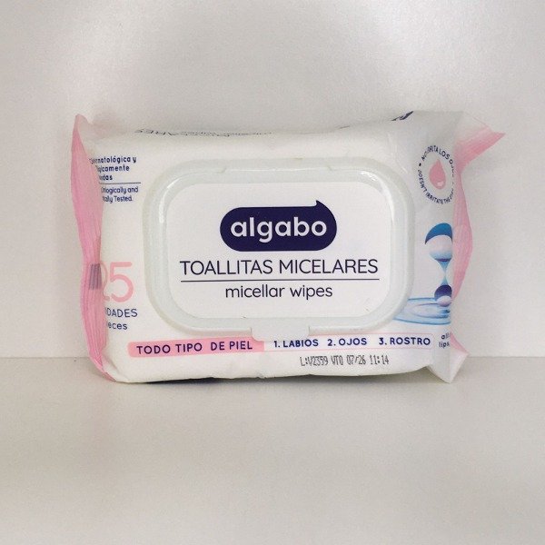 Producto - TOALLITAS MICELARES -ALGABO- 25u