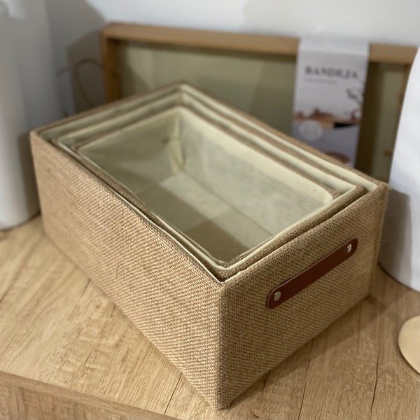 Producto - Set X3 Canastos Organizadores Camel