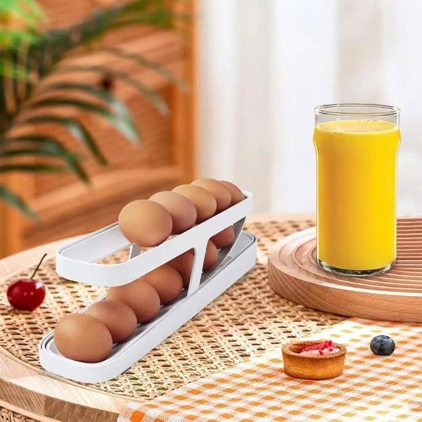 Producto - Dispenser de Huevos Deslizante 2 pisos 7 CM ancho x 11 CM alto x 35 CM