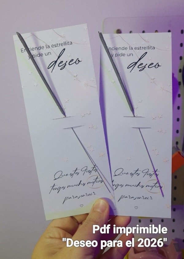 Producto - Tarjeta Pide un deseo pdf imprimible