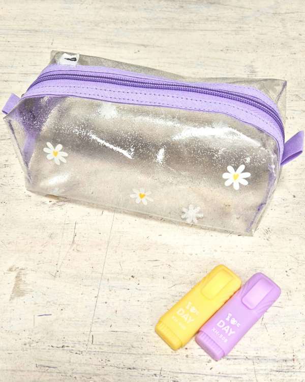 Producto - Cartuchera Cristal - Margaritas