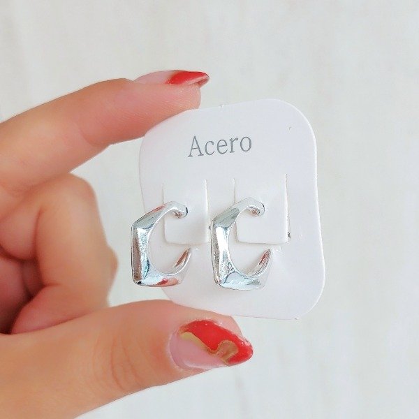 Producto - Aros pasantes semi argolla pentágono