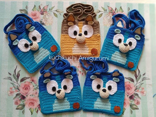 Producto - Patrón Bolsitos Bluey y Bingo