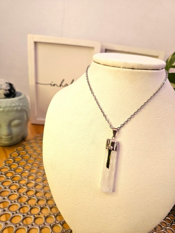 Producto - Selenita y Turmalina Verde