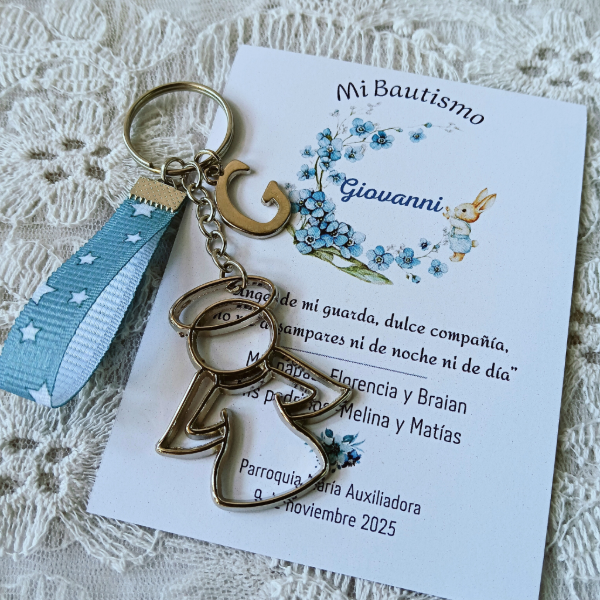 Producto - LLavero Angel Grande mas tarjeta personalizada