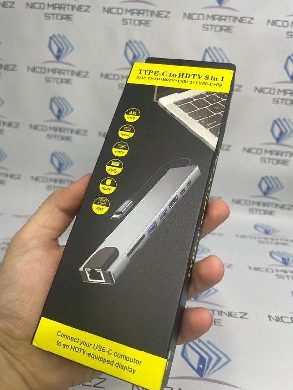 Producto - HUB USB-C HDTV 8 EN 1 PD 87W HDMI 4K USB 3.0