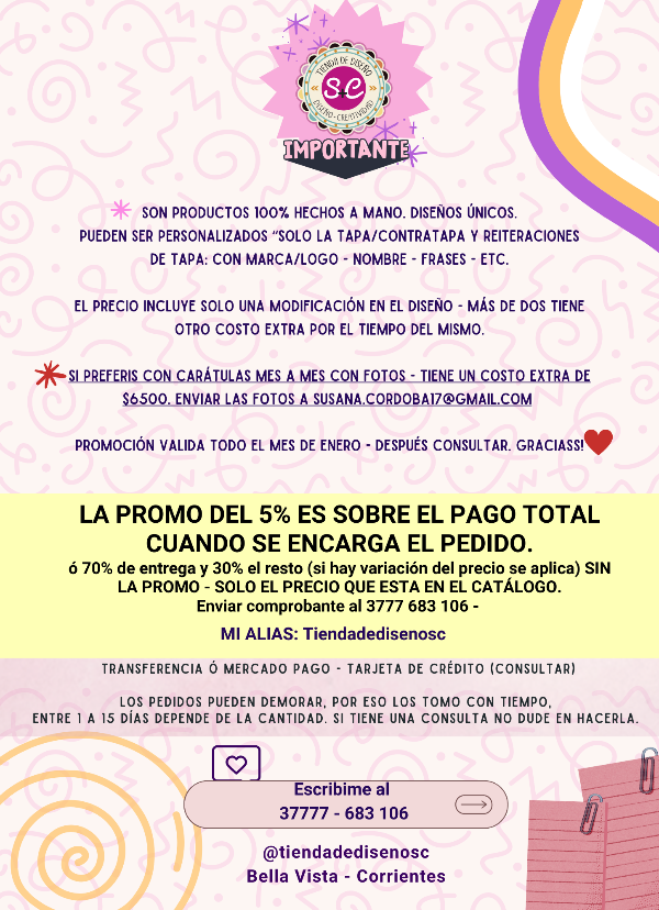 Producto - Agendas para TURNOS - 7