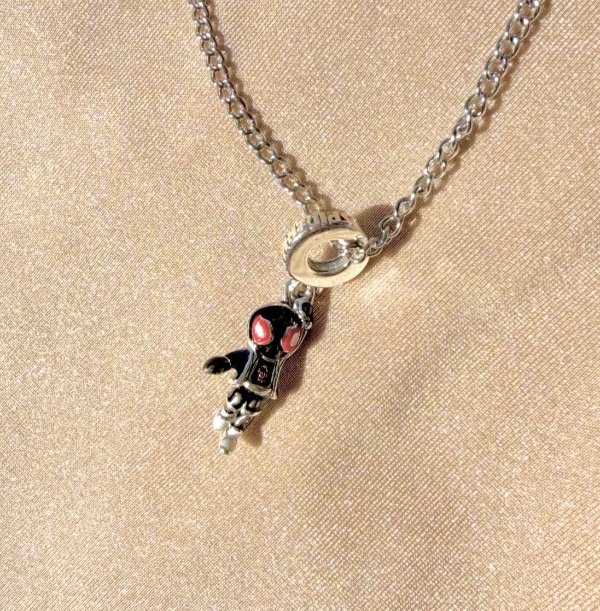Producto - Collar charm Spiderman Plata S925 y cadena de titanio