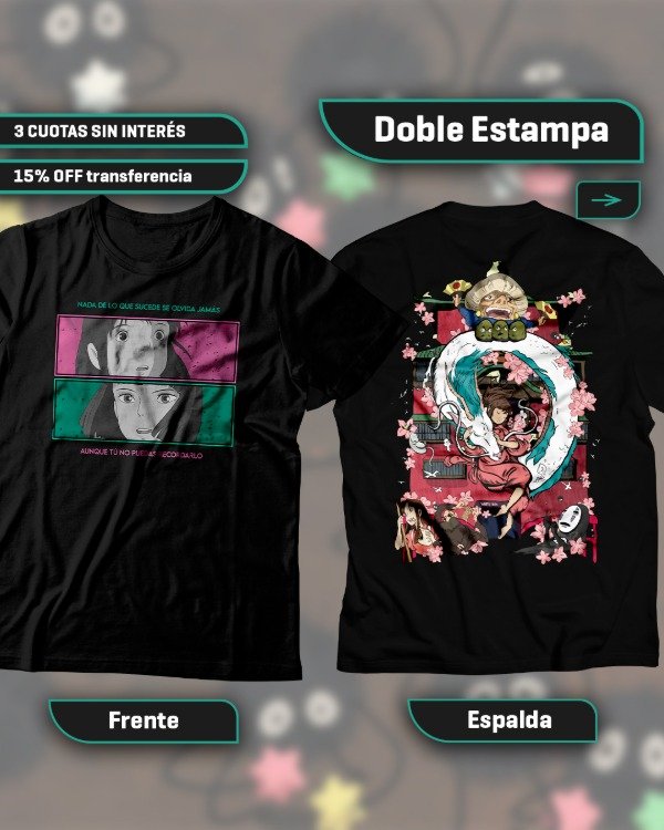 Producto - Remera Chihiro Frente y Espalda