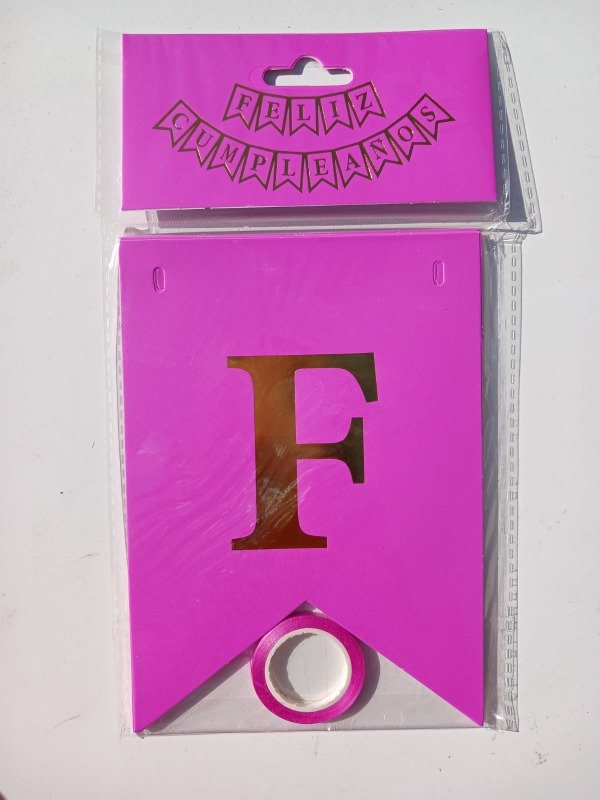 Producto - Banderín Neón "FC" Violeta