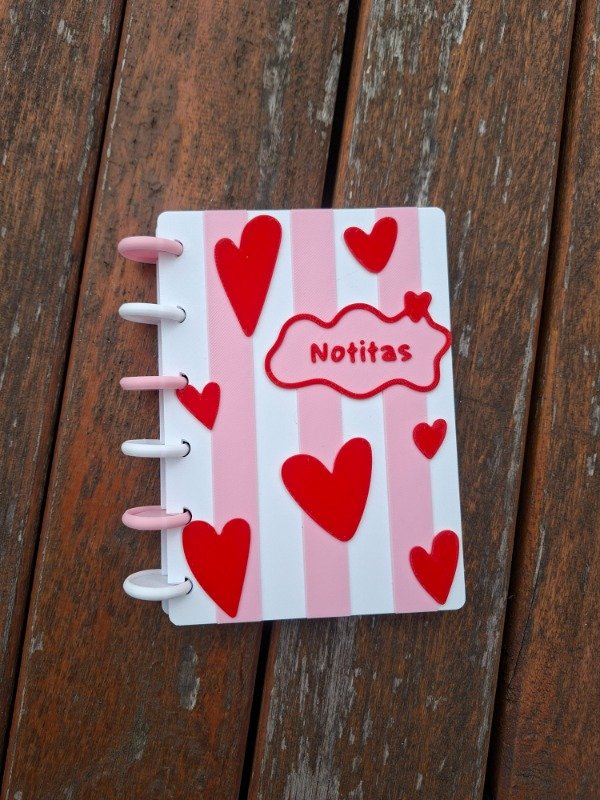 Producto - Anotador A6 - Rayas y corazones II