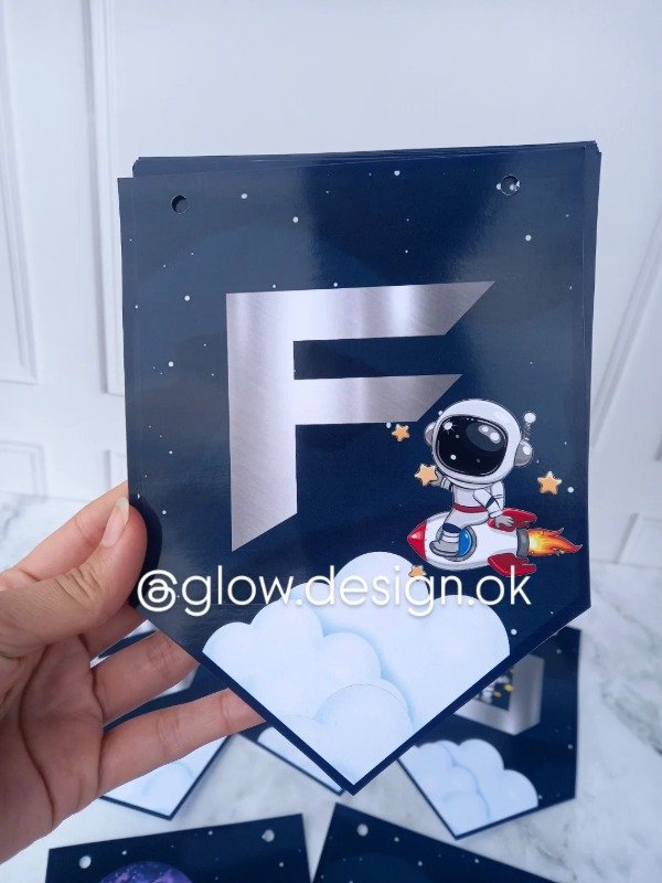 Producto - Banderín Feliz cumple - Astronauta