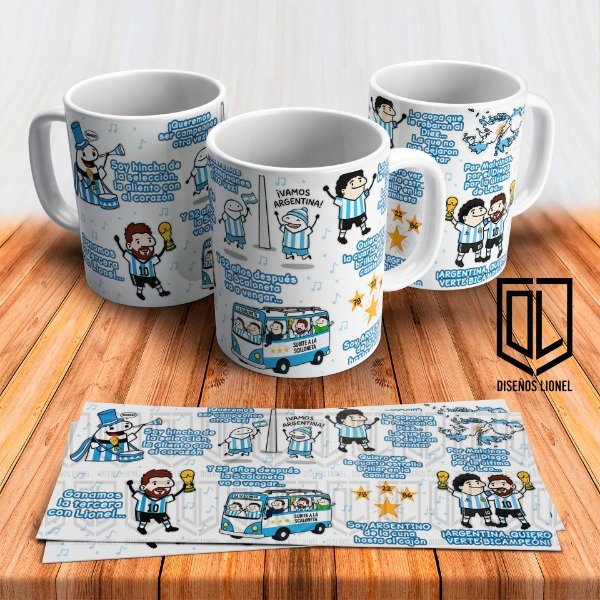 Producto - PLANTILLA PARA TAZAS FLORK (SOY HINCHA DE LA SELECCIÓN)