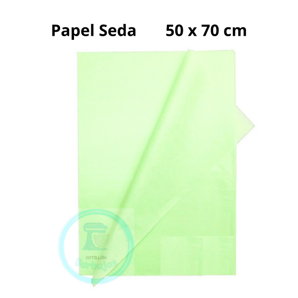 Producto - Papel de Seda Verde Agua 50 x 70 cm x1