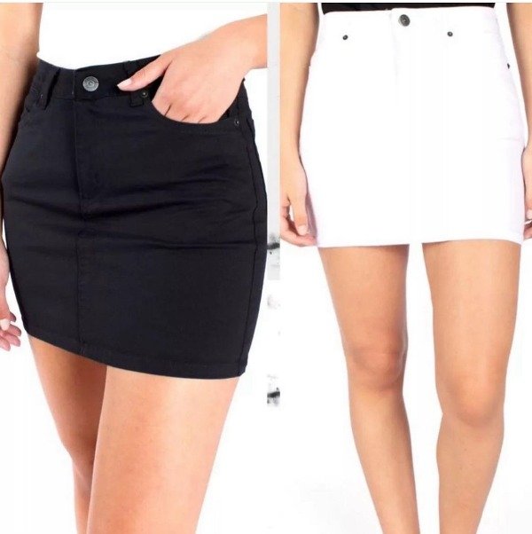 Producto - SALE - Pollera BORA Jeans gabardina elastizada