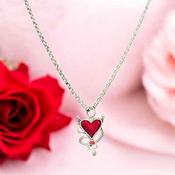 Producto - DIJE CORAZON DIABLITO CON CADENA