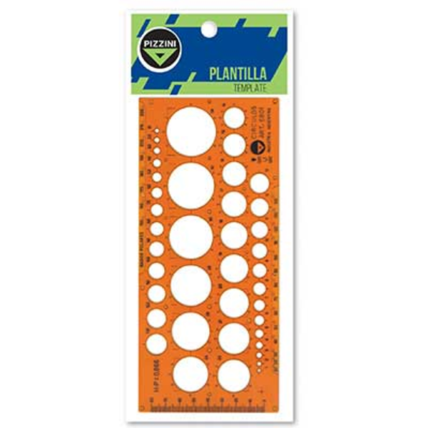Producto - Plantilla circulos. Flexible. Naranja - 5801